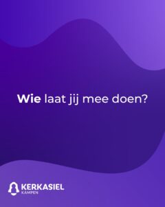 Wie laat jij mee doen?