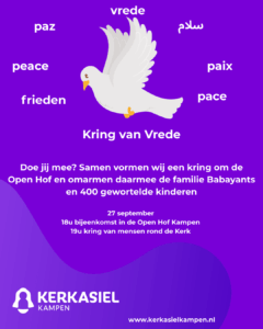 Samen een kring om de Open Hof in de Week van de Vrede